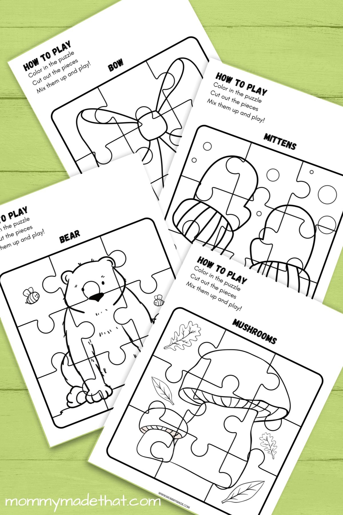 Paper Puzzles Printable For Kids