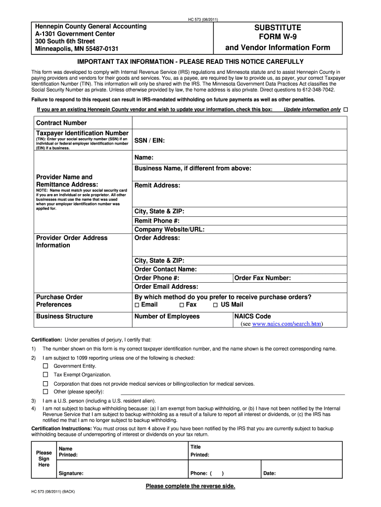Company W 9 Form Fill Out amp Sign Online DocHub