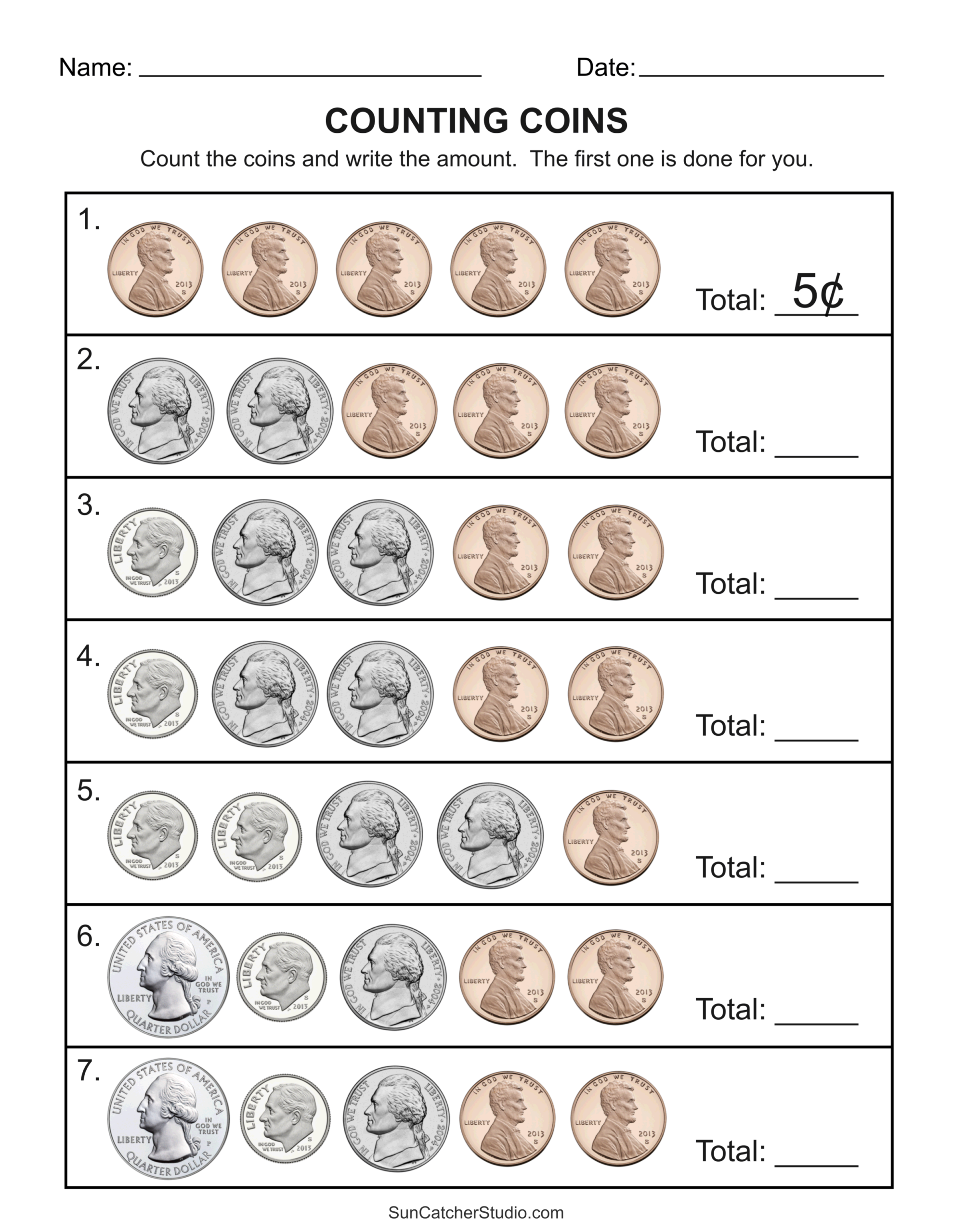 Counting Money Worksheets Money Math Free Printables 