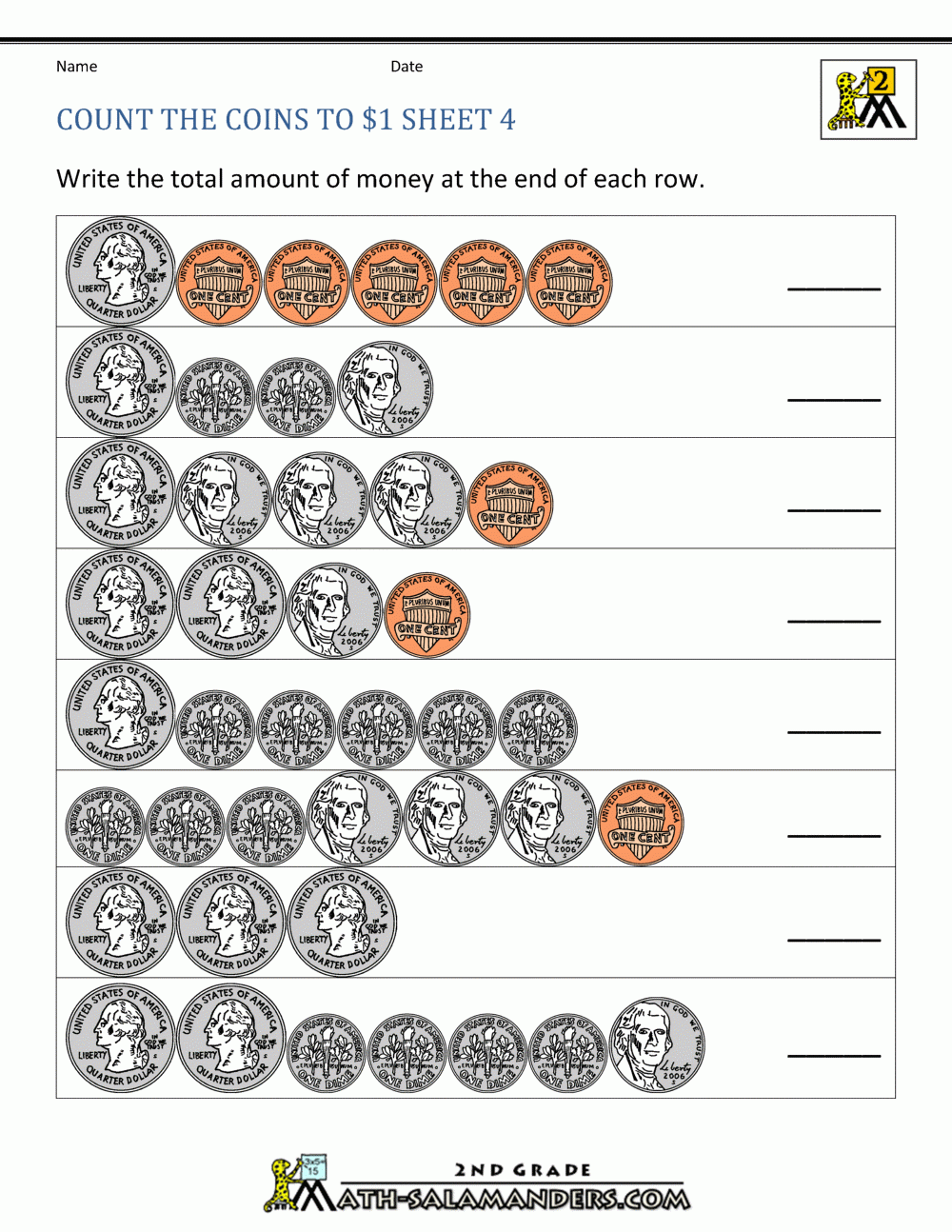 Money Worksheets Printable Free