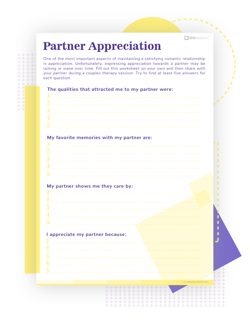 Couples Therapy Workbook Free Printable