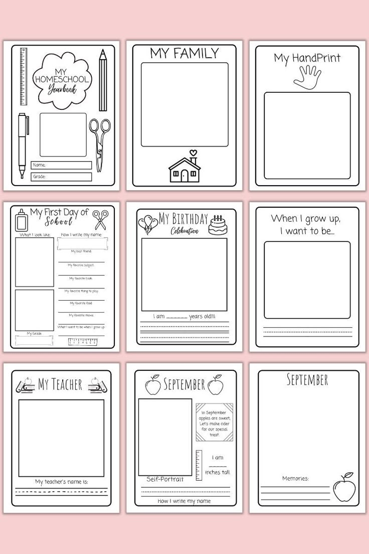 Memory Book Printables For Adults