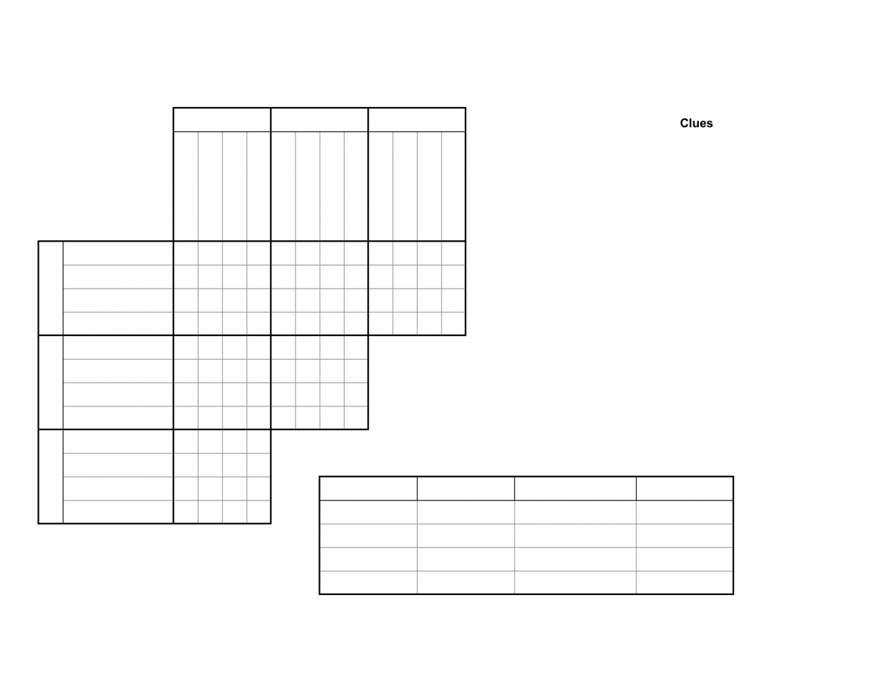 Printable Logic Puzzles With Grids