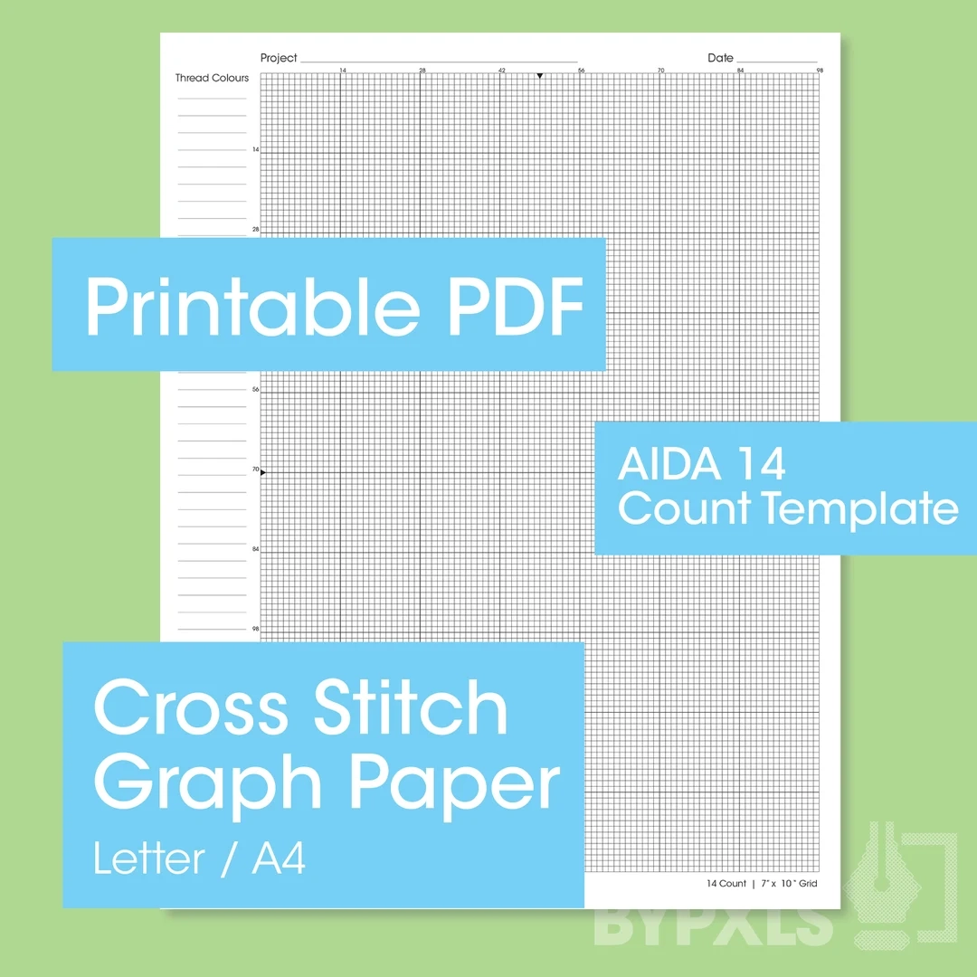 Cross Stitch Graph Paper Notebook 14 Count 100 Pages 8 5x11 