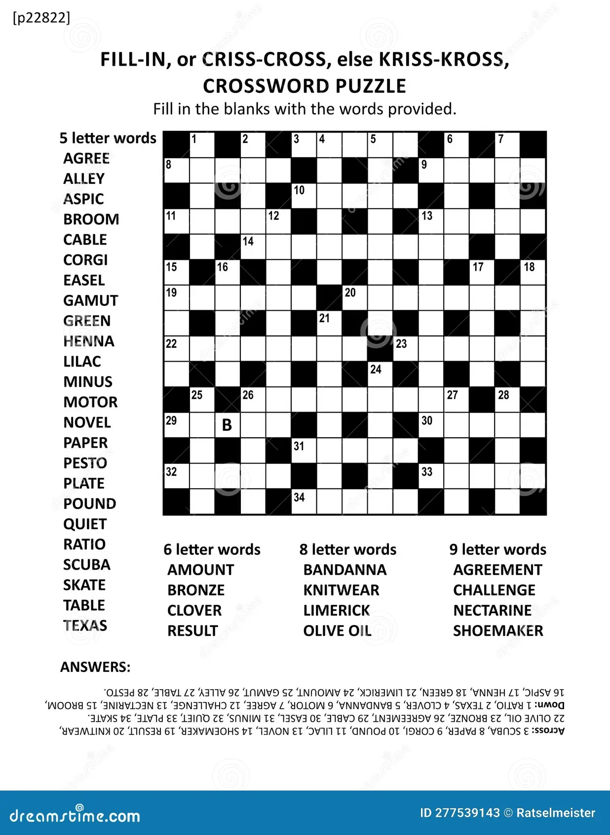 Easy Printable Crosswords Puzzles 15x15