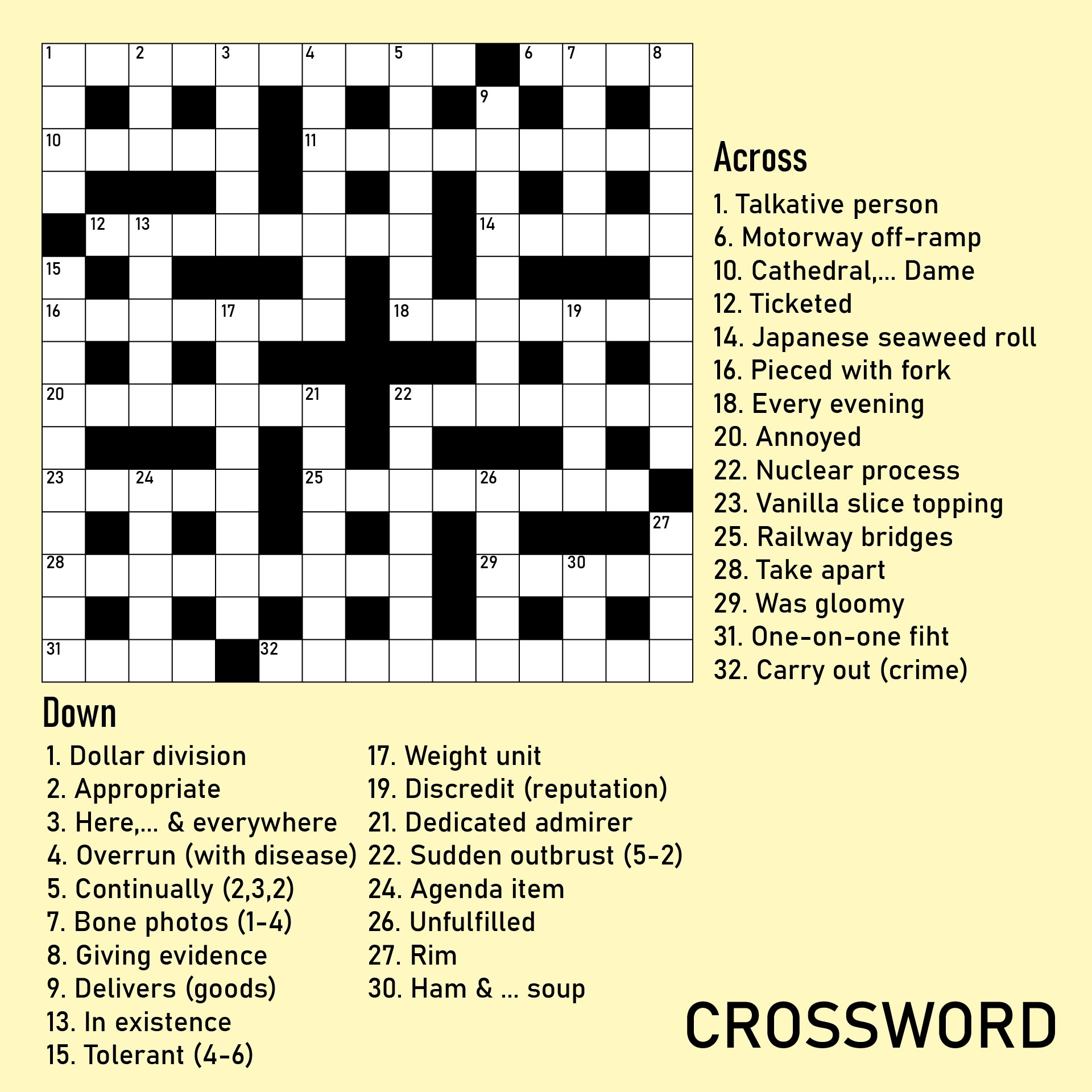 Printable Online Crossword Puzzles Free