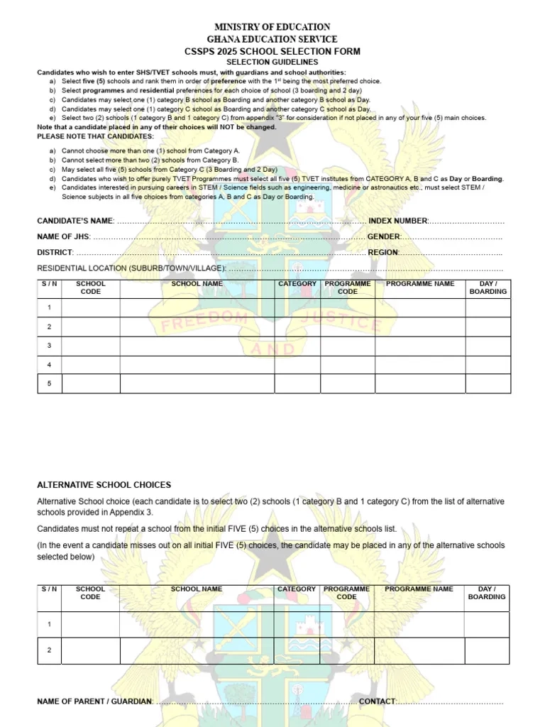 Cssps 2025 Form PDF