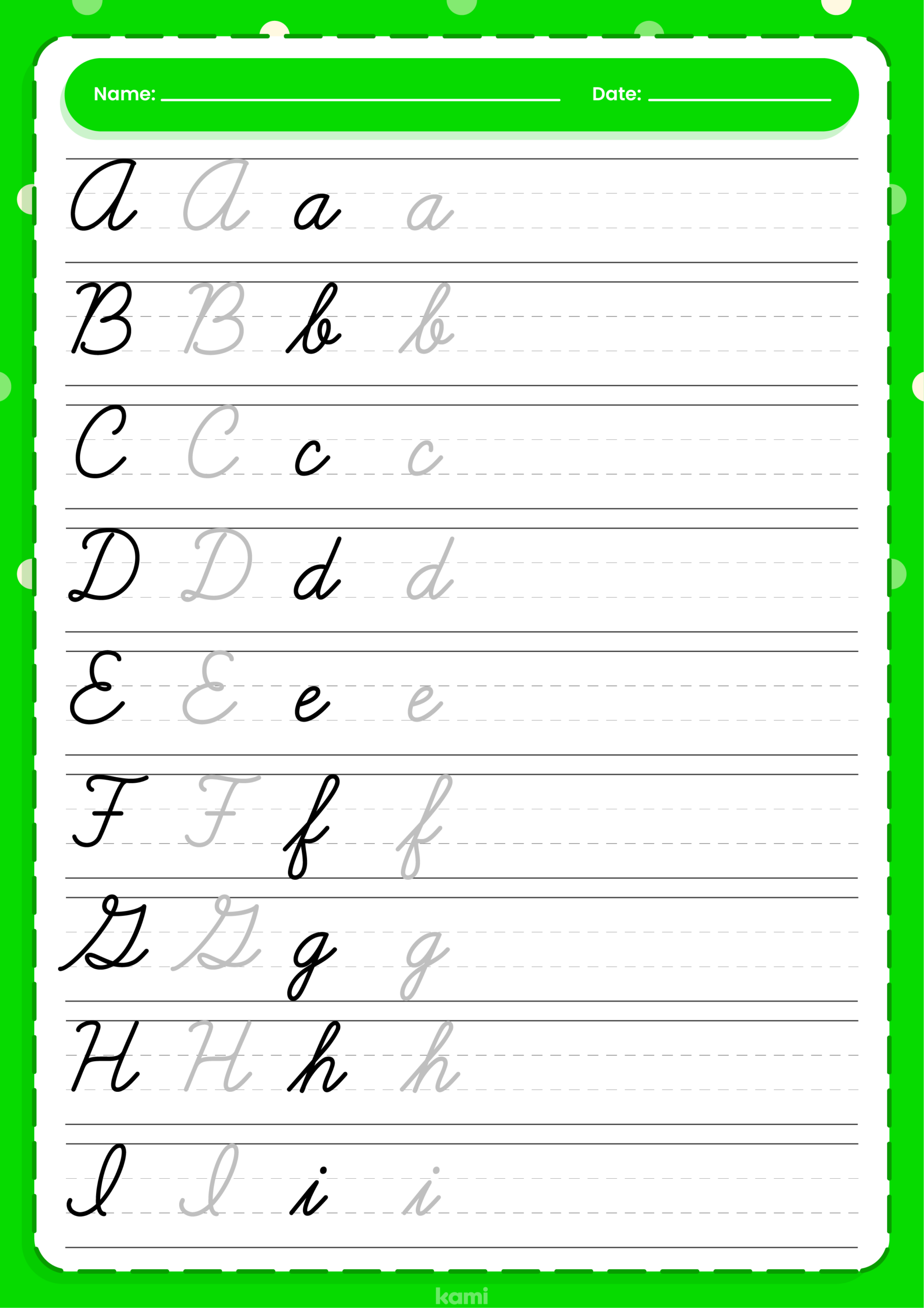 Cursive Handwriting Worksheet For Teachers Perfect For Grades 