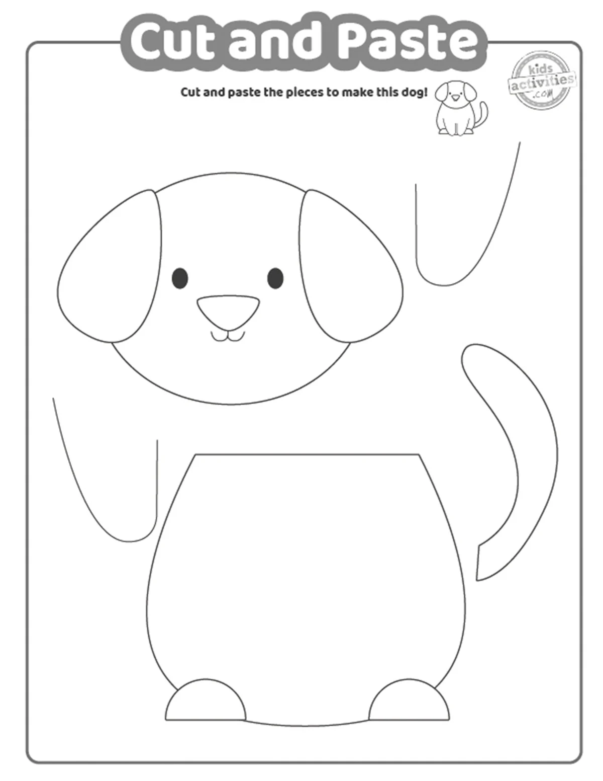 Preschool Cut Paste Printable Worksheets