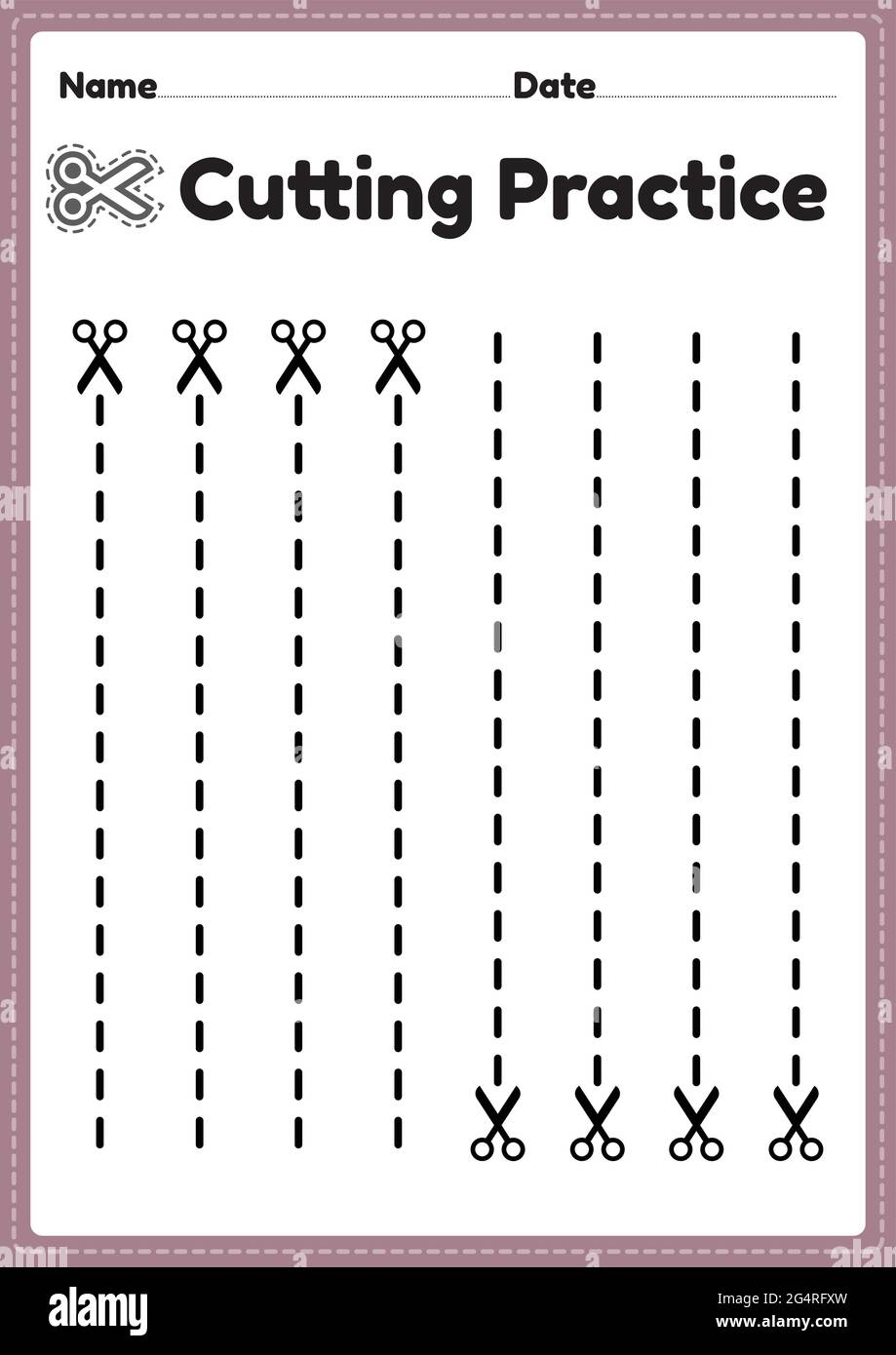 Cutting Activity Printable For Preschool And Kindergarten Kids To 