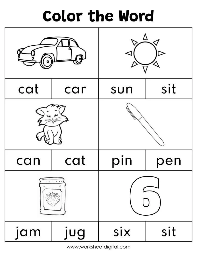 Printable Cvc Worksheets For Kindergarten