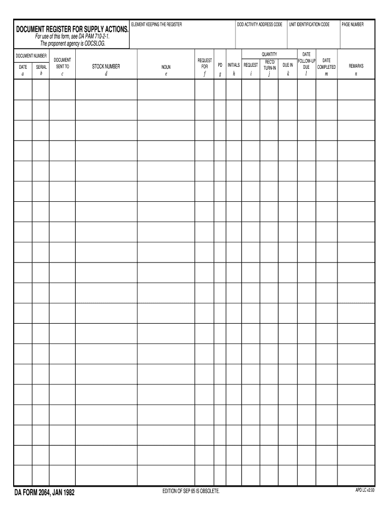 Da Form 2064 Fill Out amp Sign Online DocHub