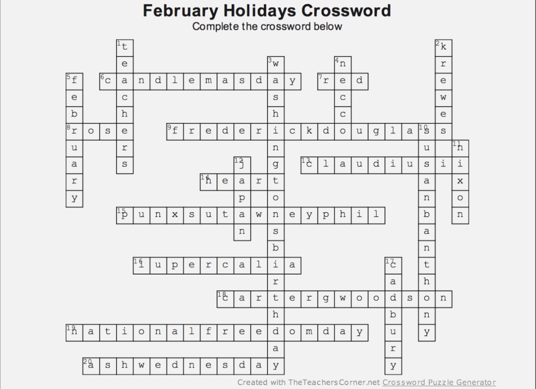 Jacqueline Mathews Printable Crossword Puzzles