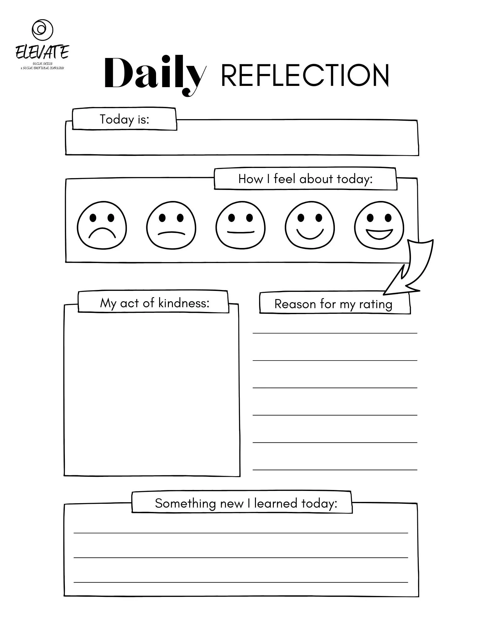 Feelings Check In For Kids Printable