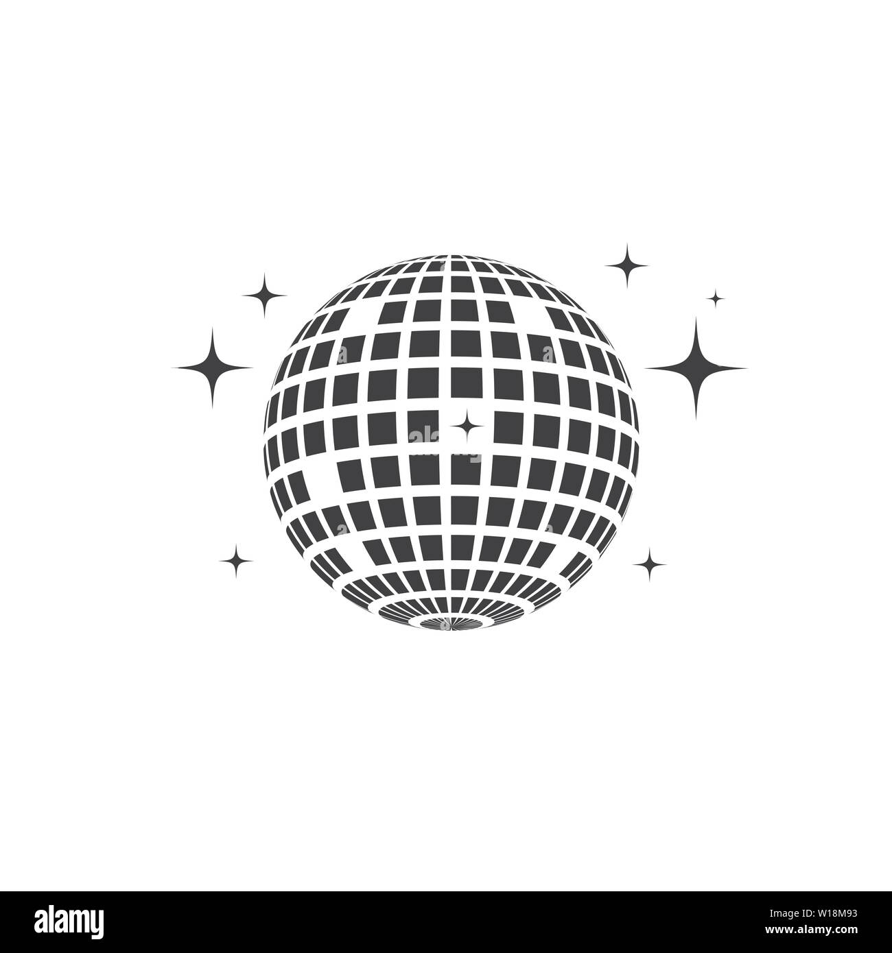 Disco Ball Vector Icon Illustration Design Template Stock Vector 