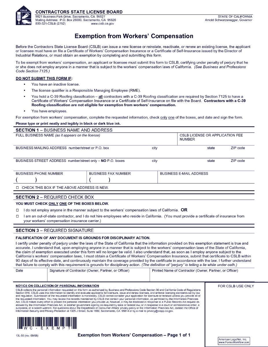 Ca Dwc 1 Form Printable