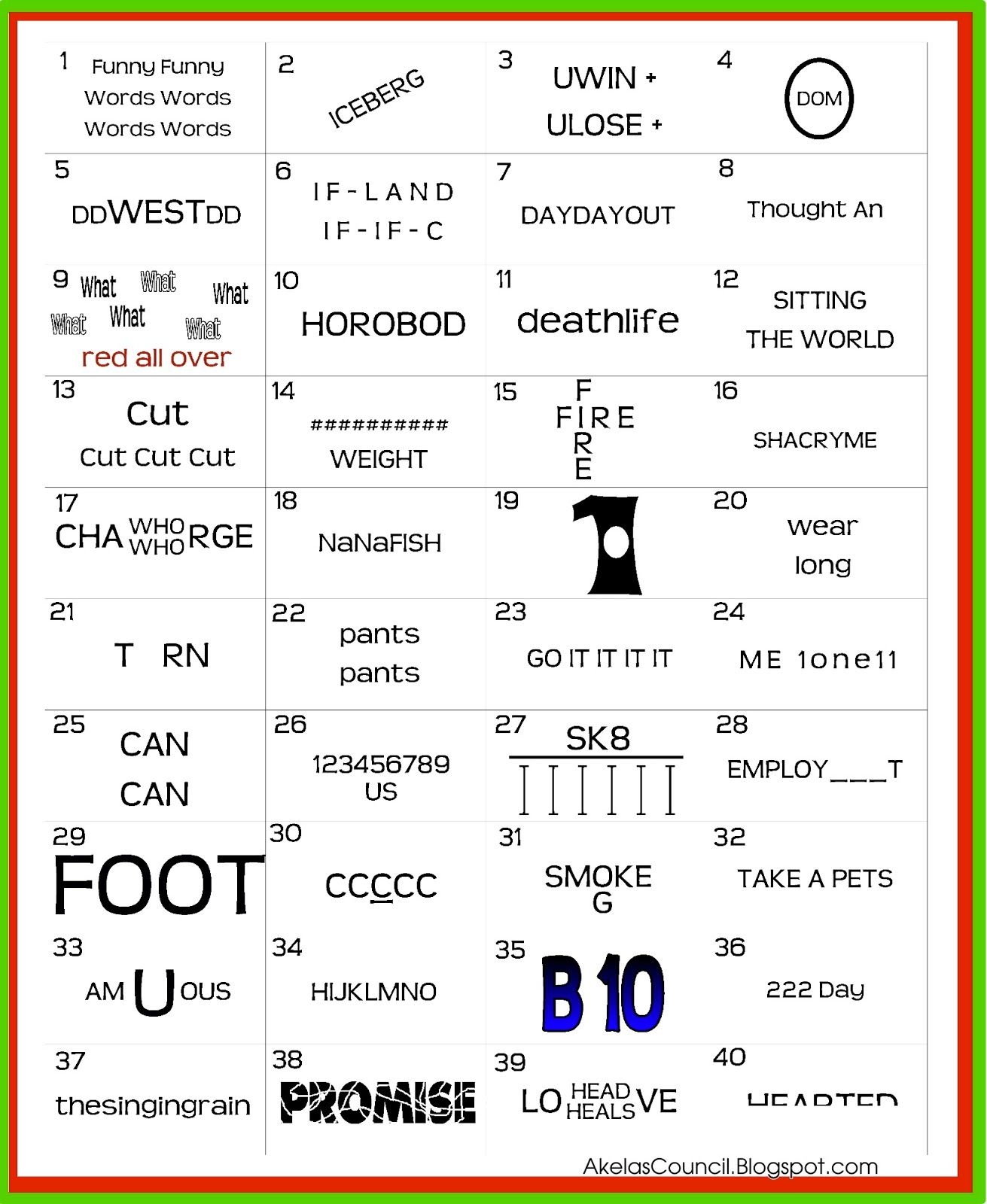 Discover 8 Word Games For Adults And Word Games Ideas Rebus 
