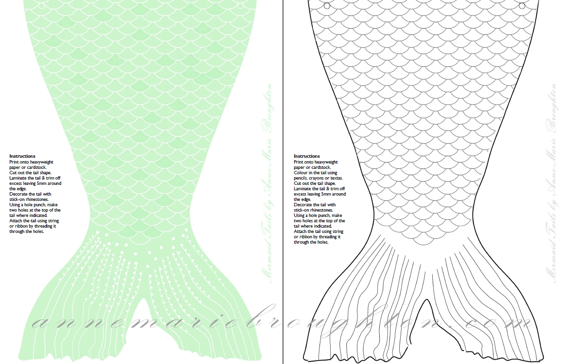 Mermaid Tail Template Printable