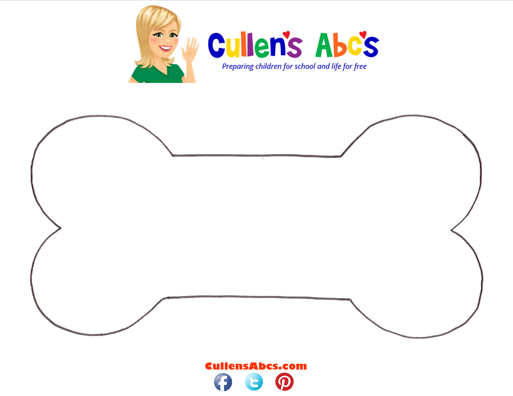 Printable Dog Bone Template