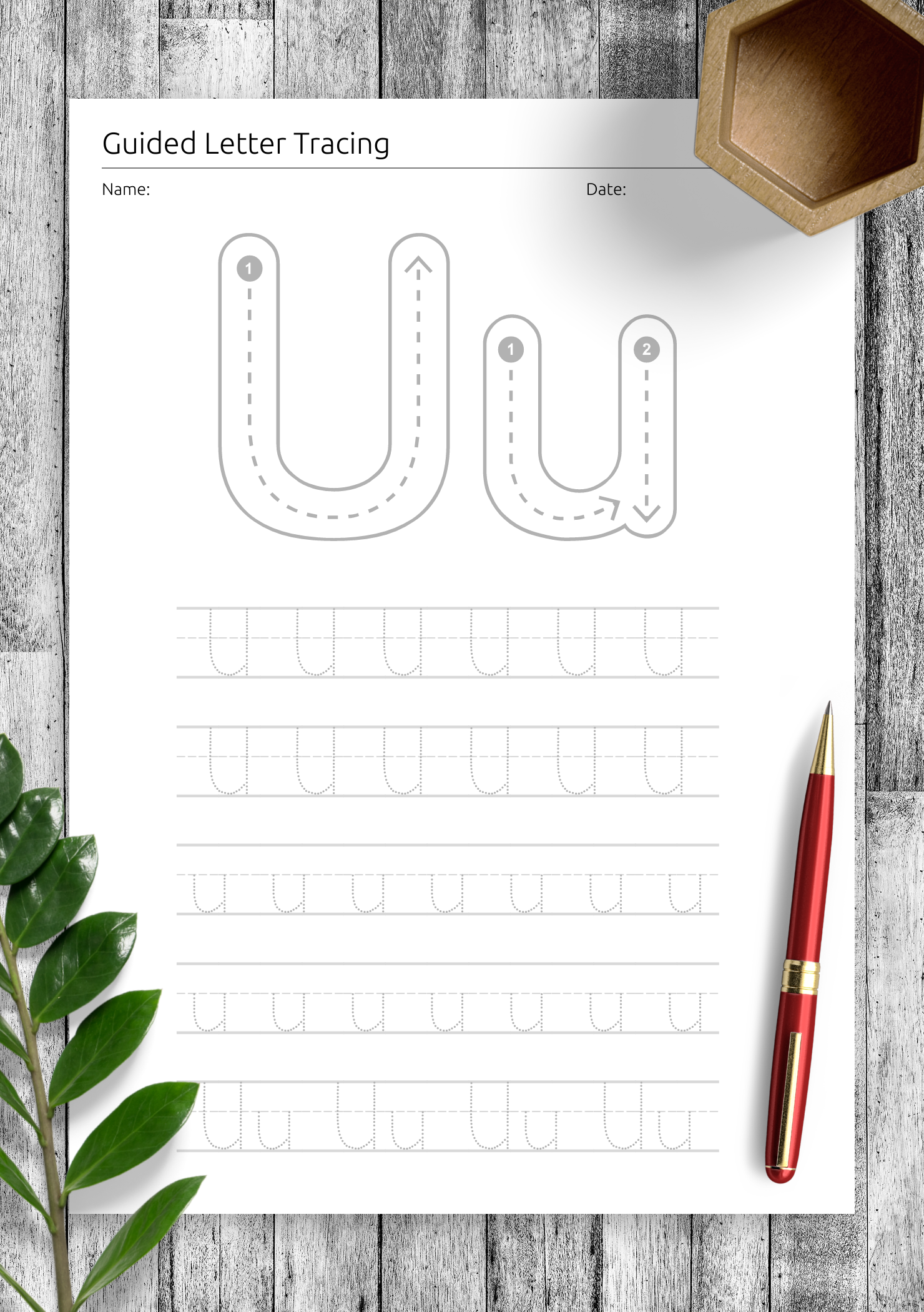Download Letter U Preschool Worksheets Printable PDF