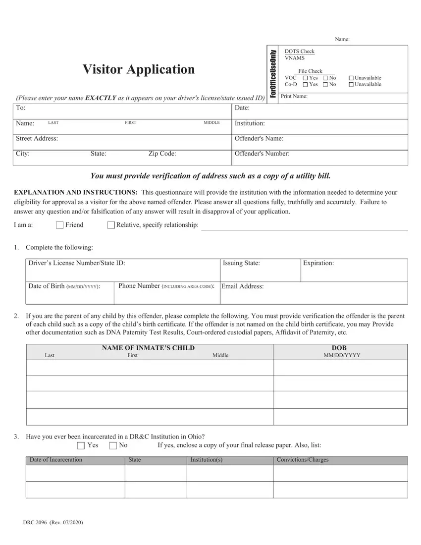Drc 2096 Form Fill Out Printable PDF Forms Online