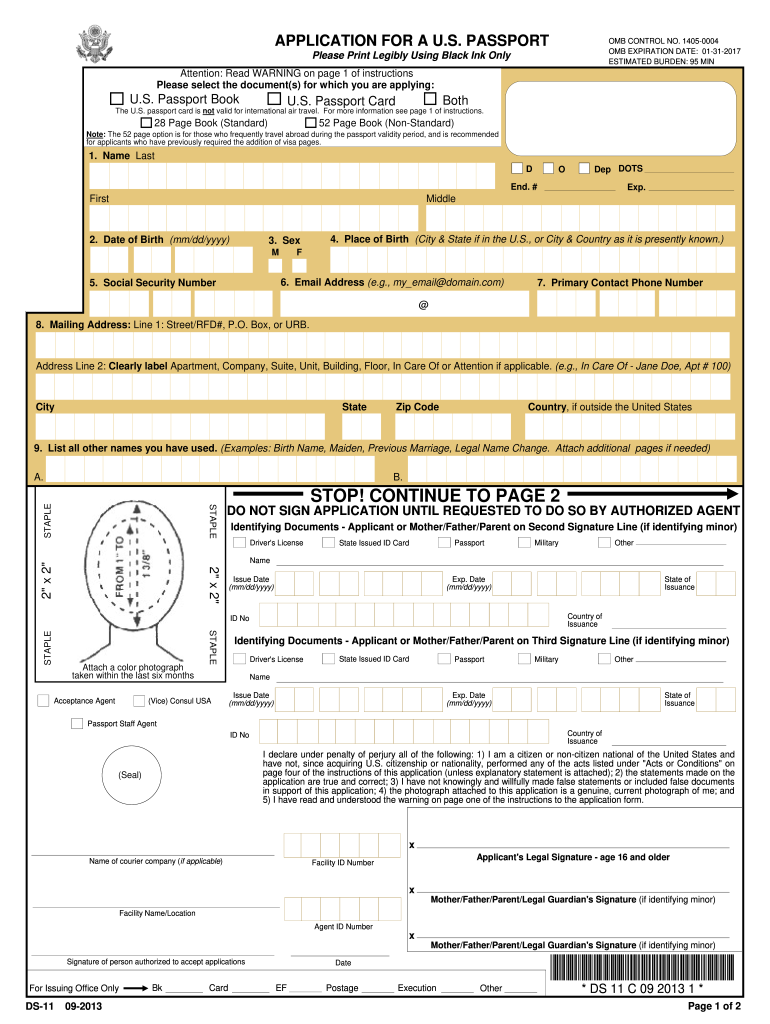Us Passport Renewal Form Ds 82 Printable
