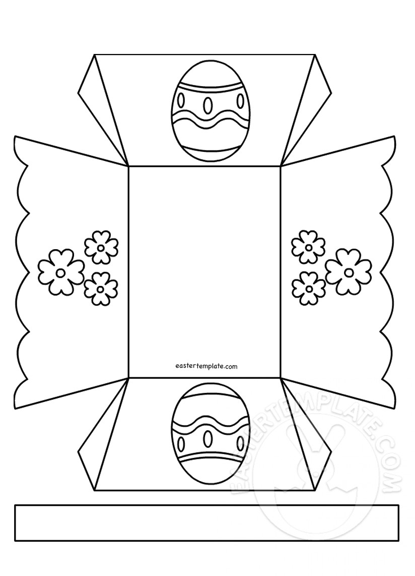 Printable Full Page Easter Basket Template
