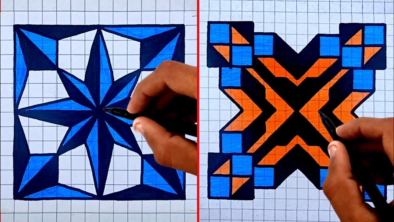 Graph Paper Drawings Designs