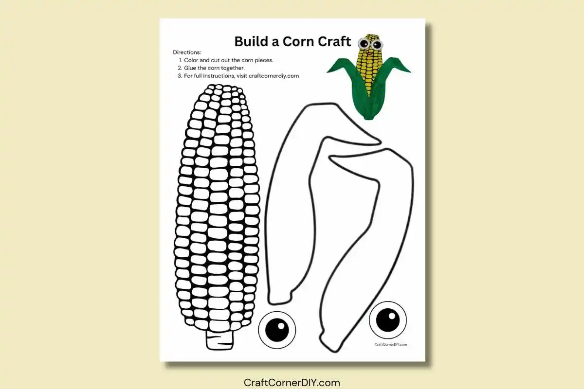 Corn Template Printable