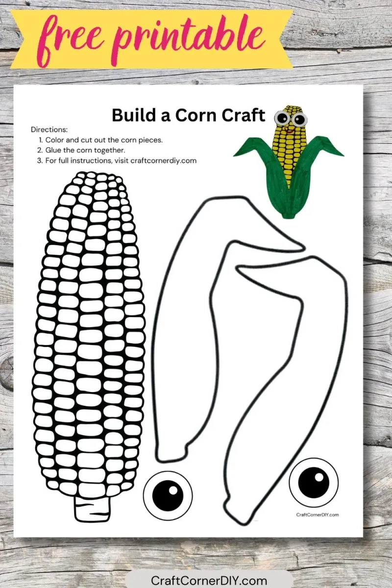 Corn On The Cob Template Printable