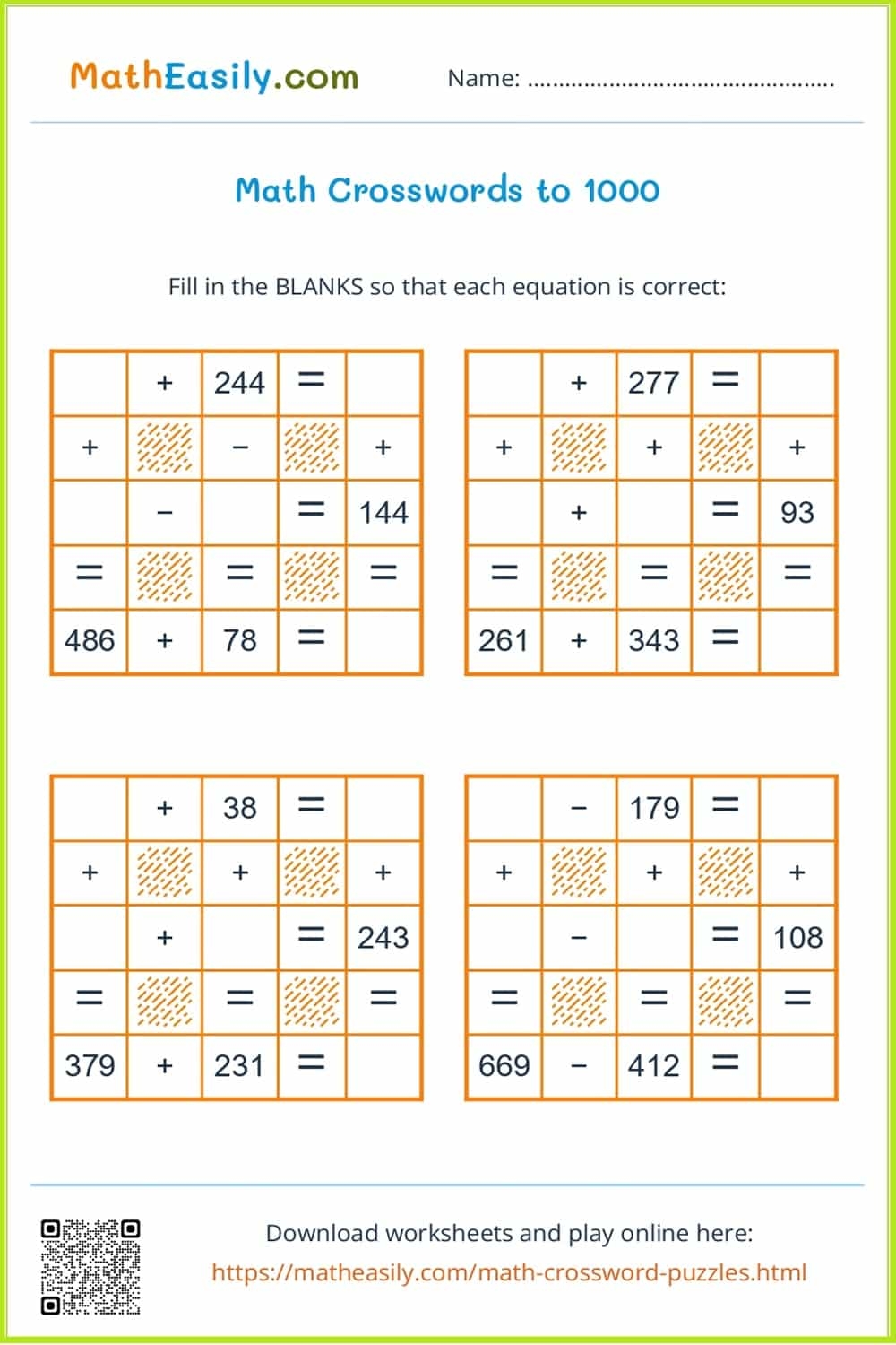 Ws Crossword Puzzle Printable
