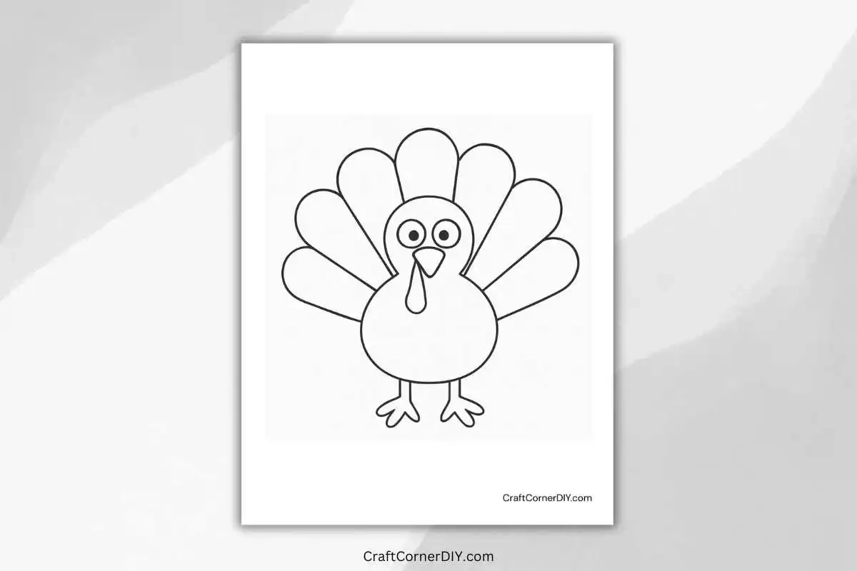 Simple Turkey Template Printable