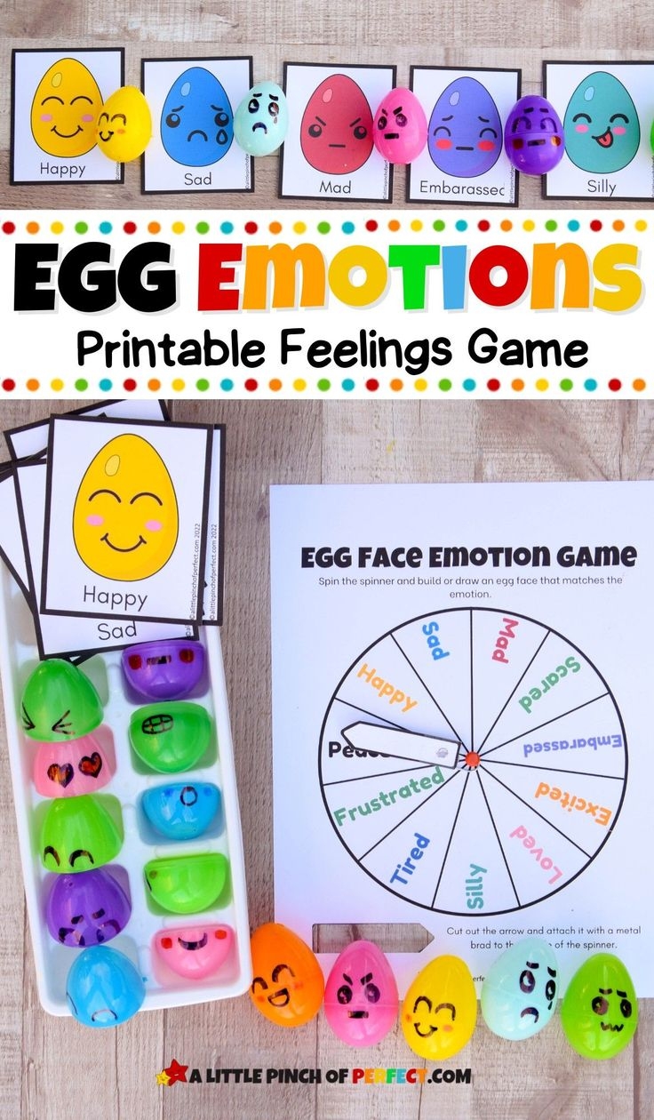 Egg Emotion Faces Printable Feelings Activities Easter Eggs 