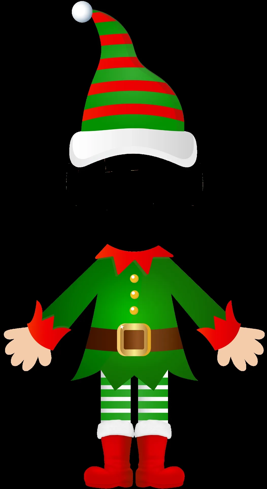 Body Template Printable Elf Face In Hole