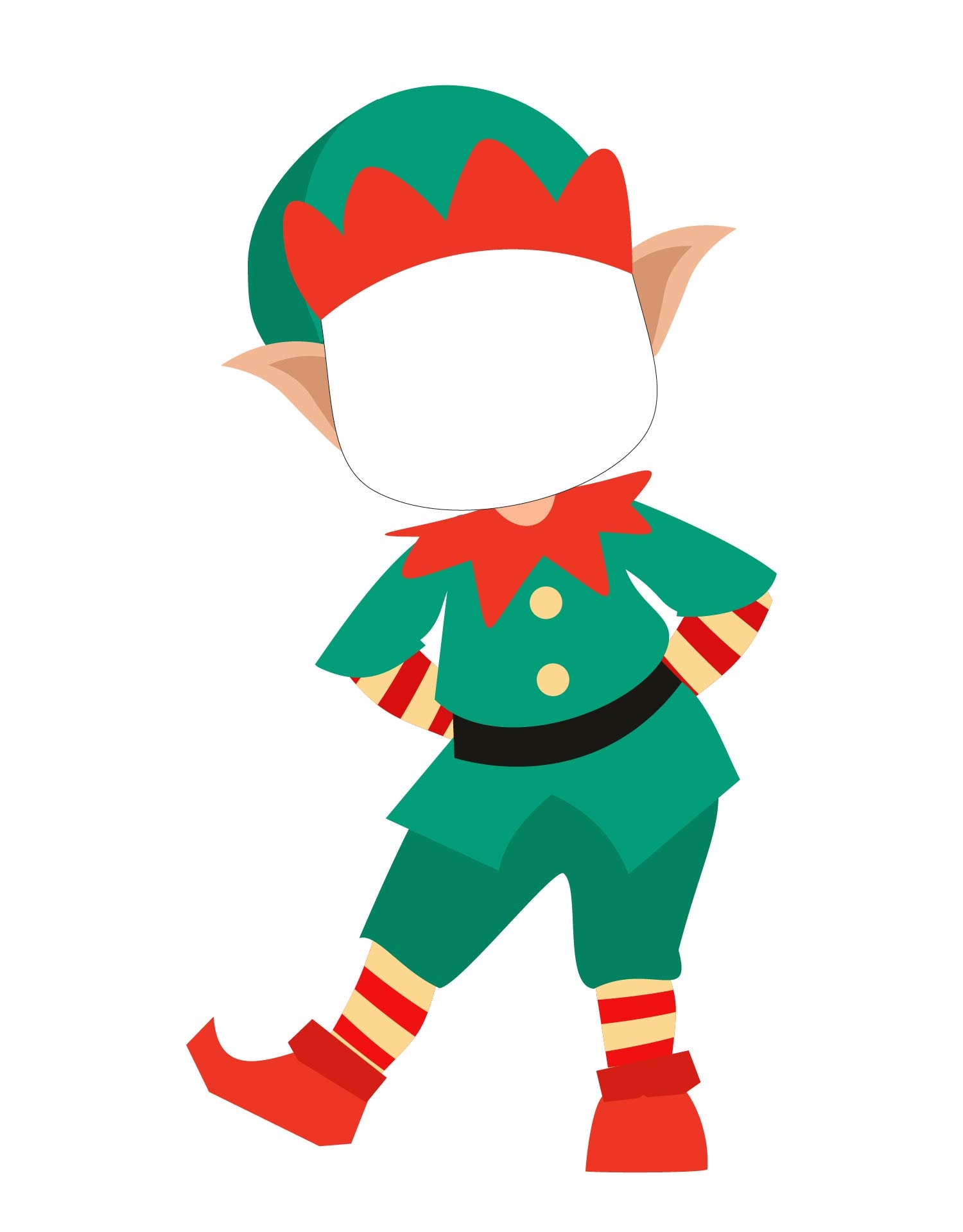 Elf Face Template Printable
