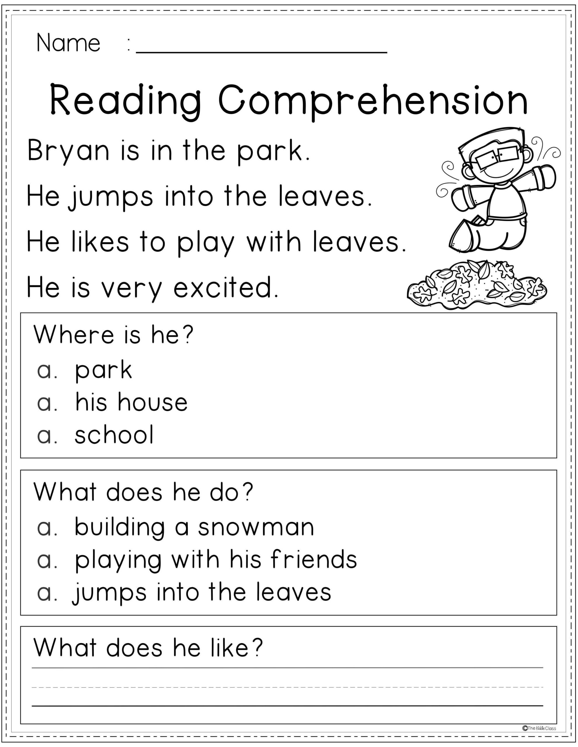 Printable Reading Worksheets For 1st Grade