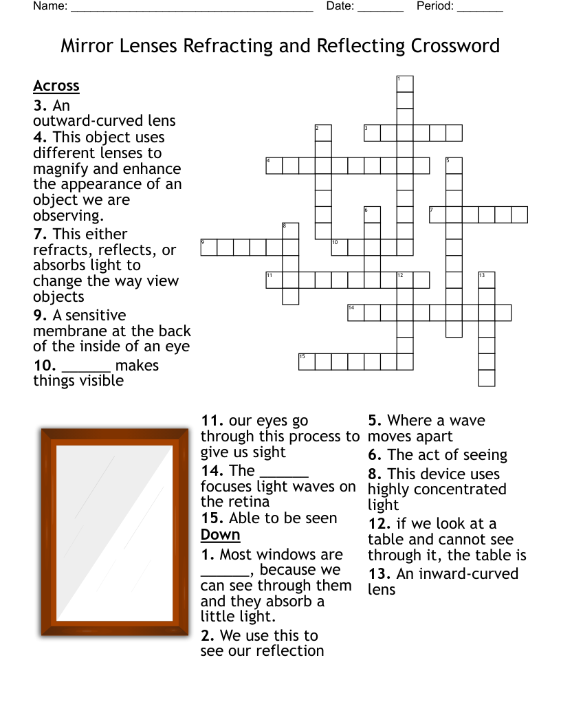 Free Printable Crosswords Mirror Eyes