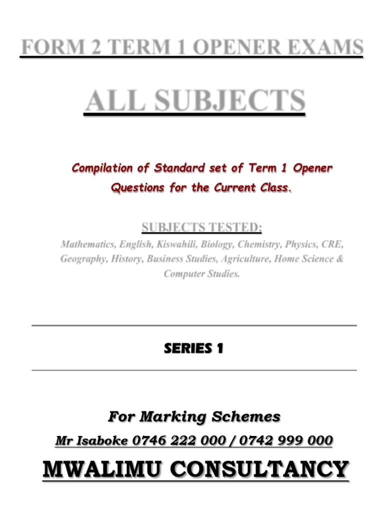 F2 Term 1 Opener Entry S1 Exams PDF Acid Farmer