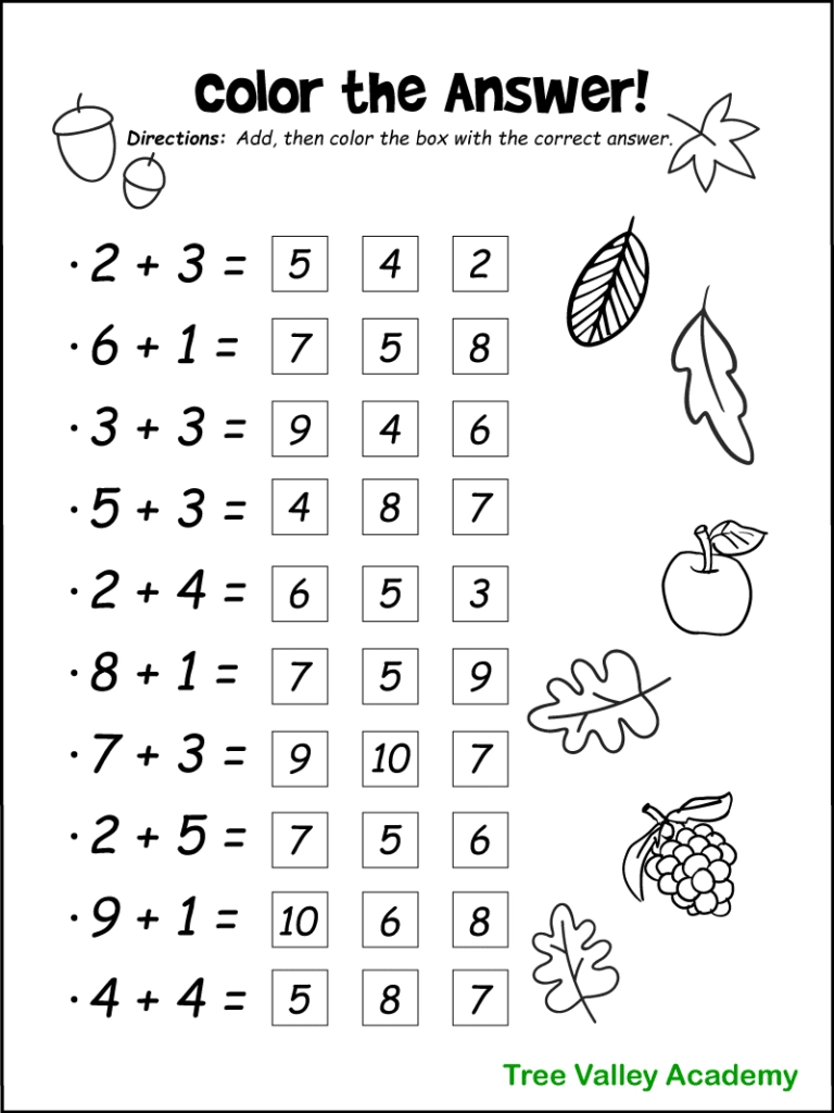 Printable 1st Grade Math Worksheets Pdf
