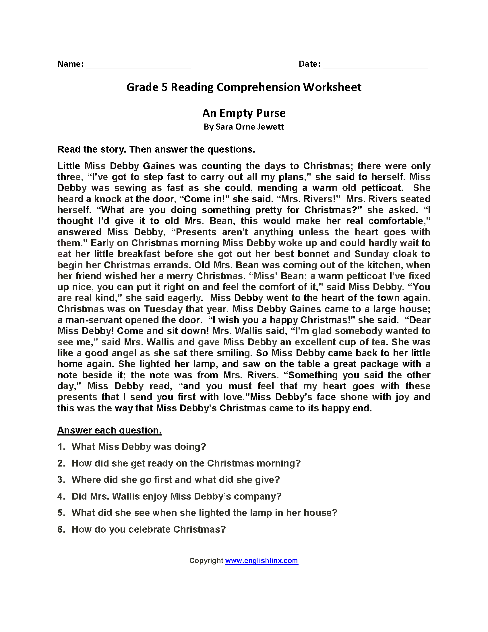 Fifth Grade Reading Worksheets Improve Fluency amp Vocabulary