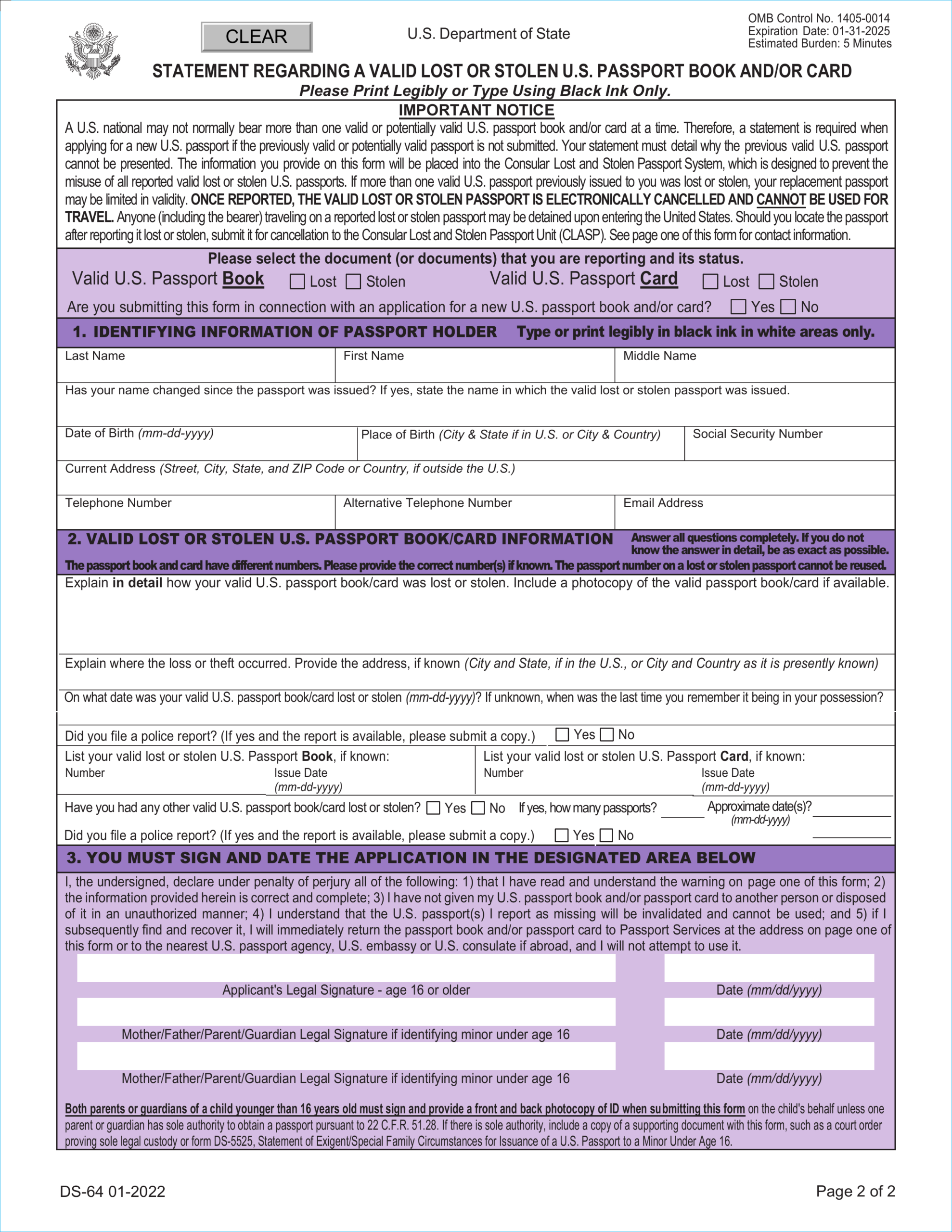 Fill Form DS 64 2024 2025 Create Edit Forms Online
