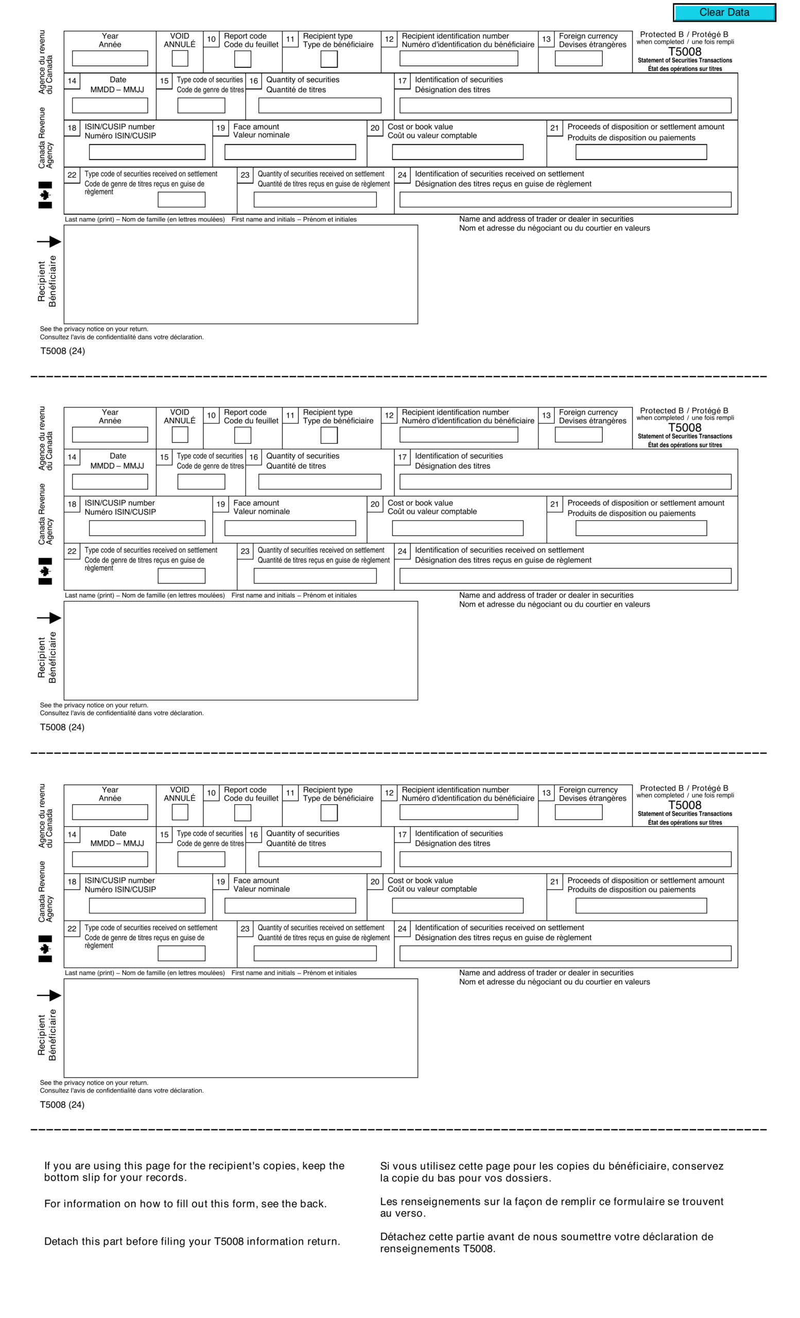 Fill Form T5008 Online Edit Canadian Forms 2024 2025