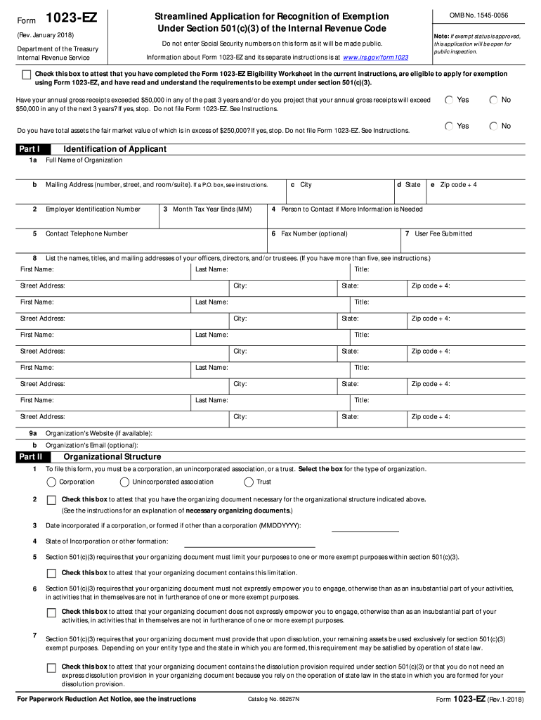 Form 1023 Ez Fill Out amp Sign Online DocHub