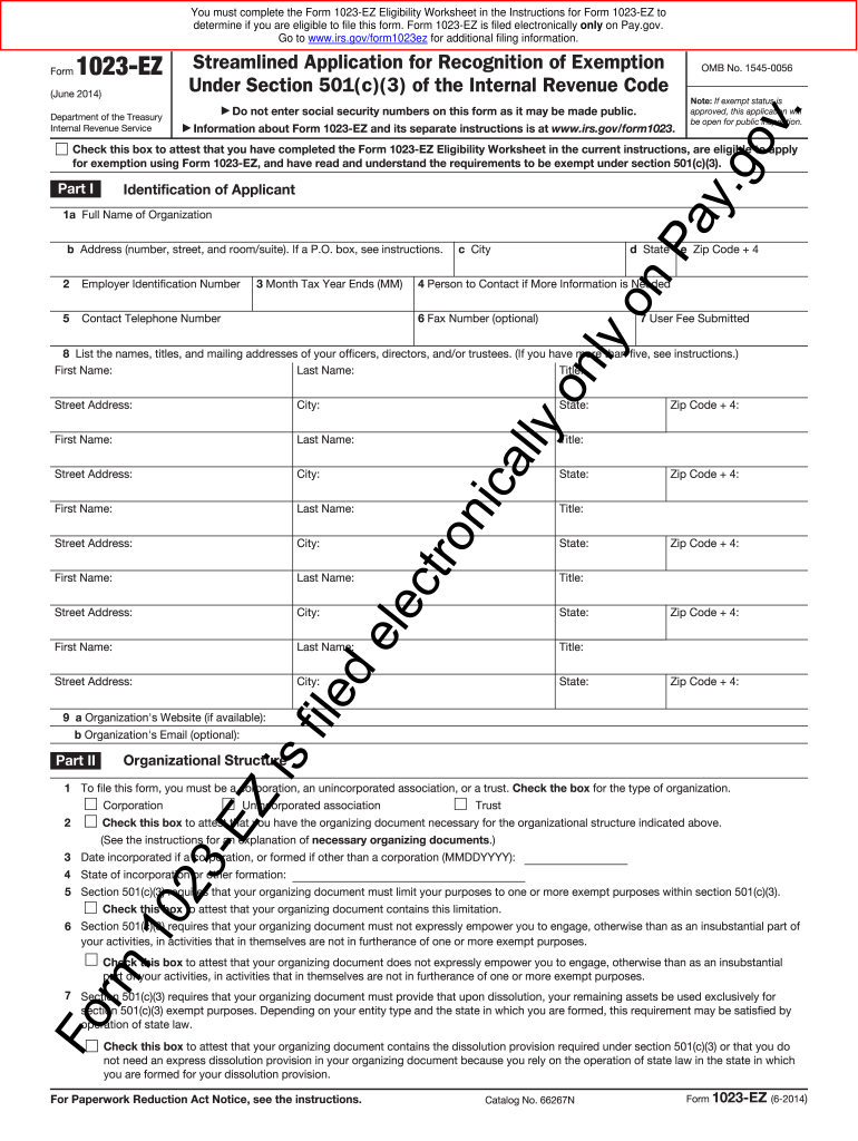 Form 1023 Ez Pdf Fill Out amp Sign Online DocHub