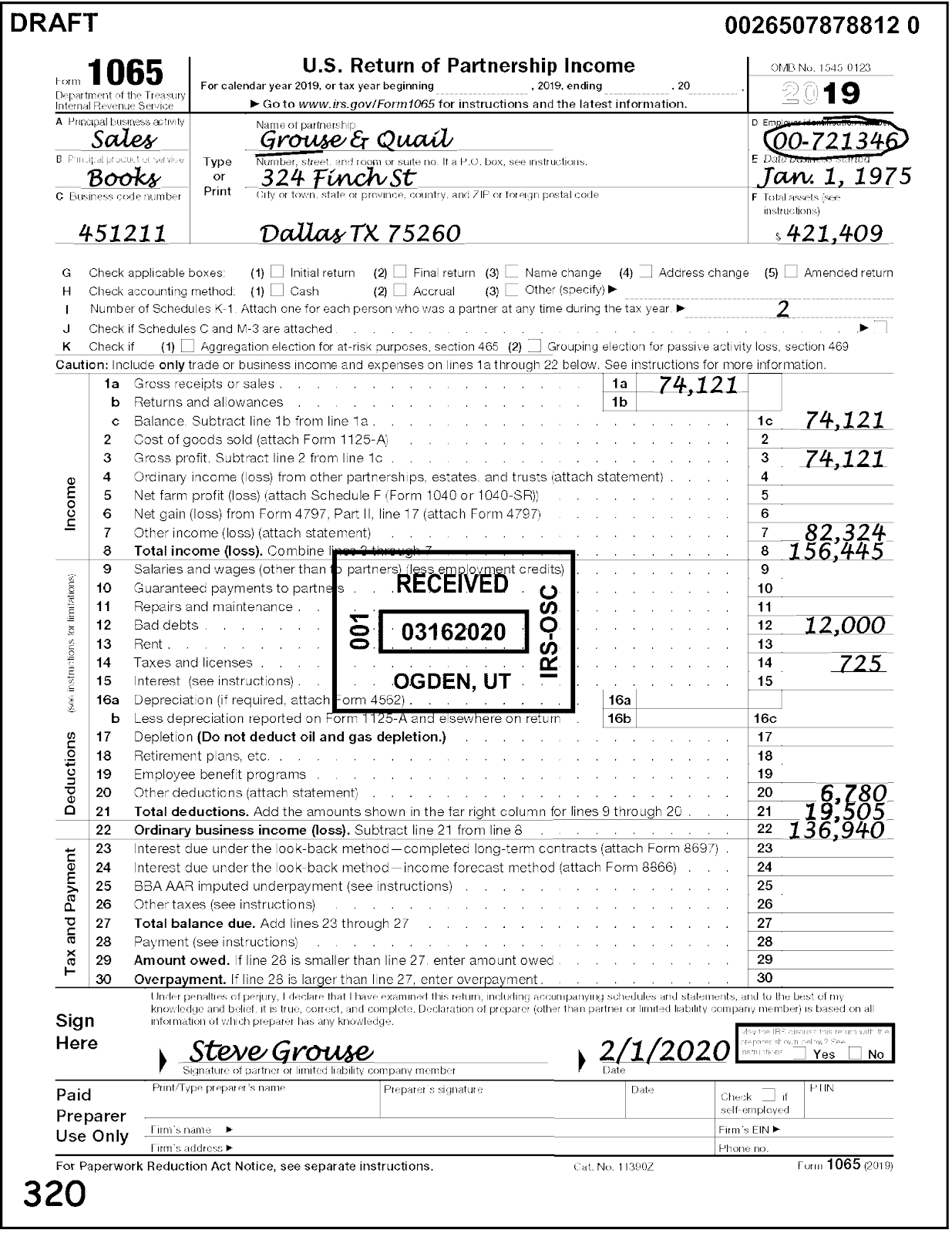 Irs Form 1065 2025