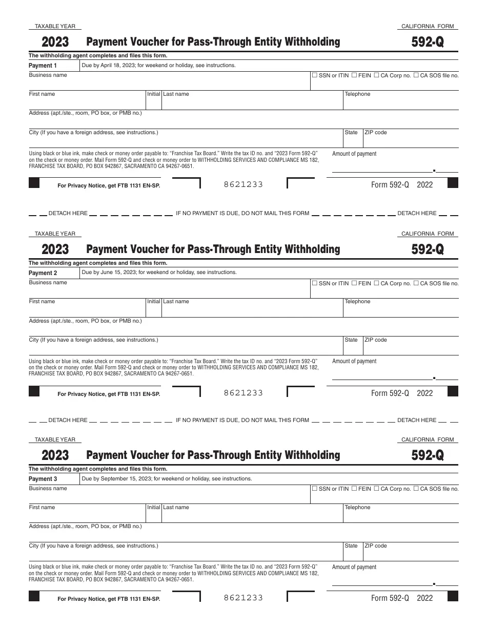 Form 592 Q Download Fillable PDF Or Fill Online Payment Voucher Form 592 Q Download Fillable PDF Or Fill Online Payment Voucher