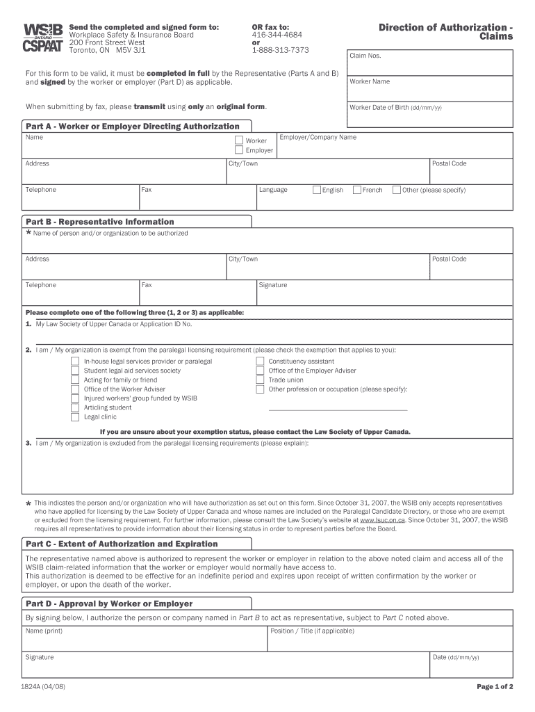 Form 6 Wsib Fill Out amp Sign Online DocHub