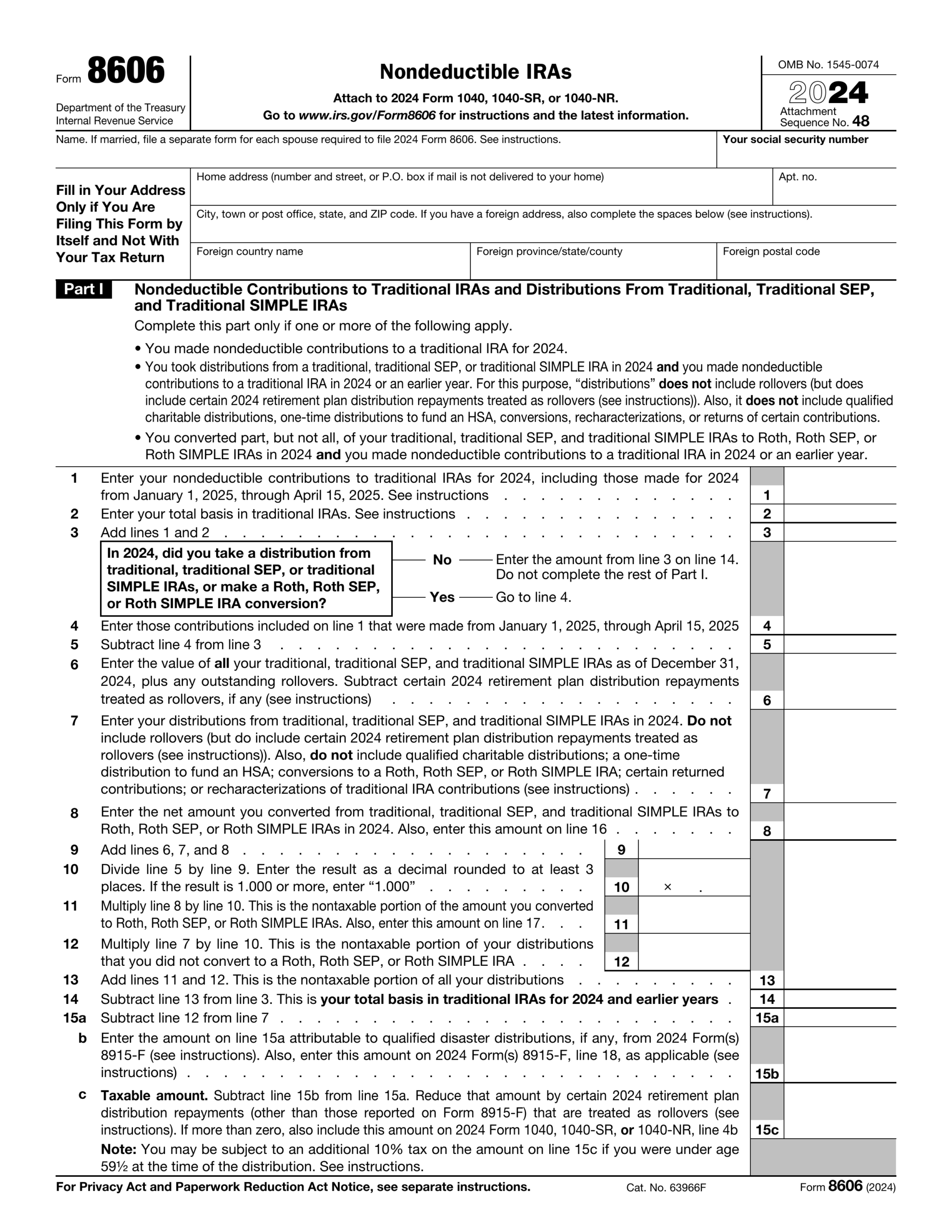 Form 8606 2024 2025 Fill Edit Download With PDF Guru