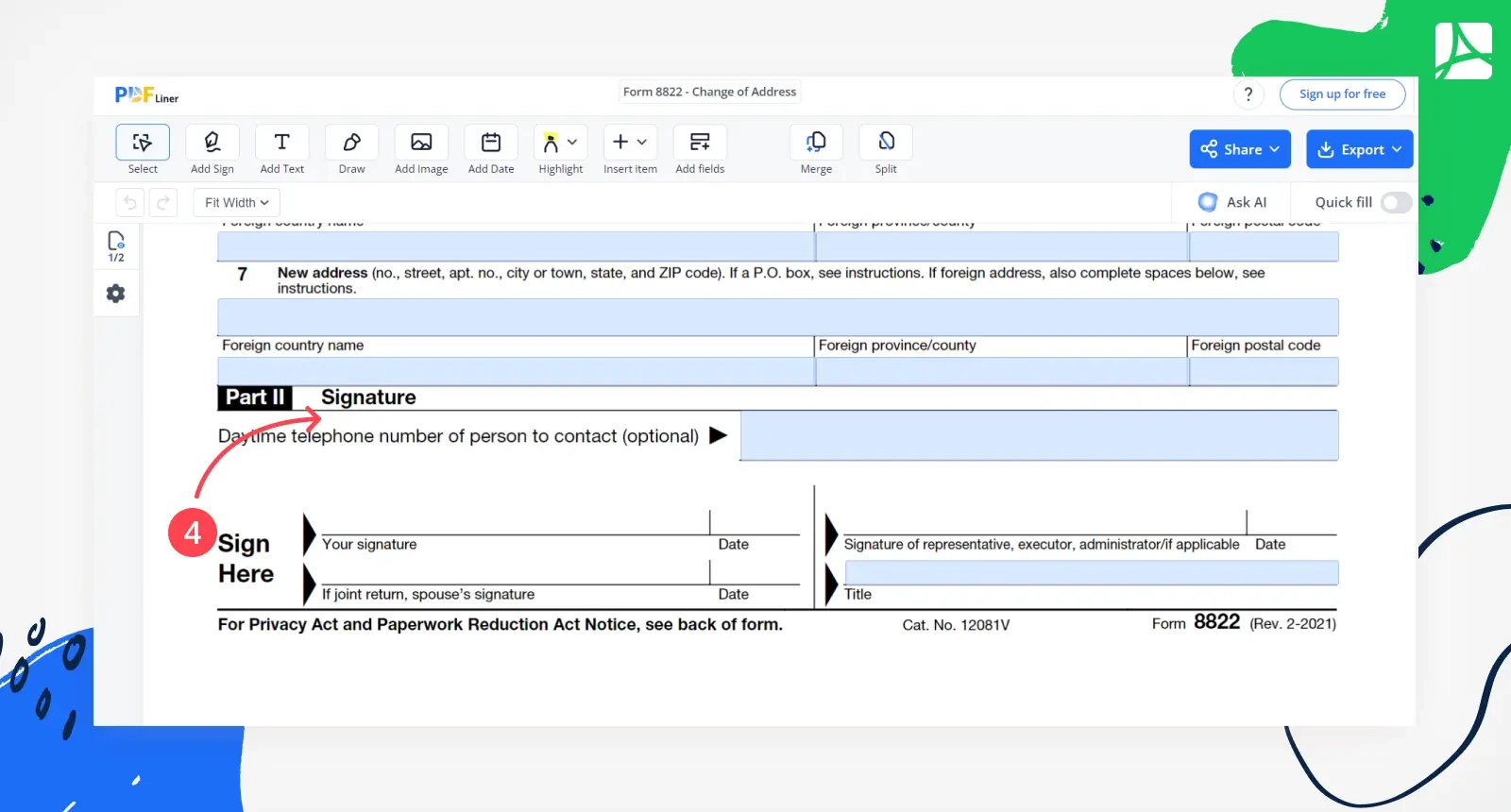 Irs Form To Change Address 8822