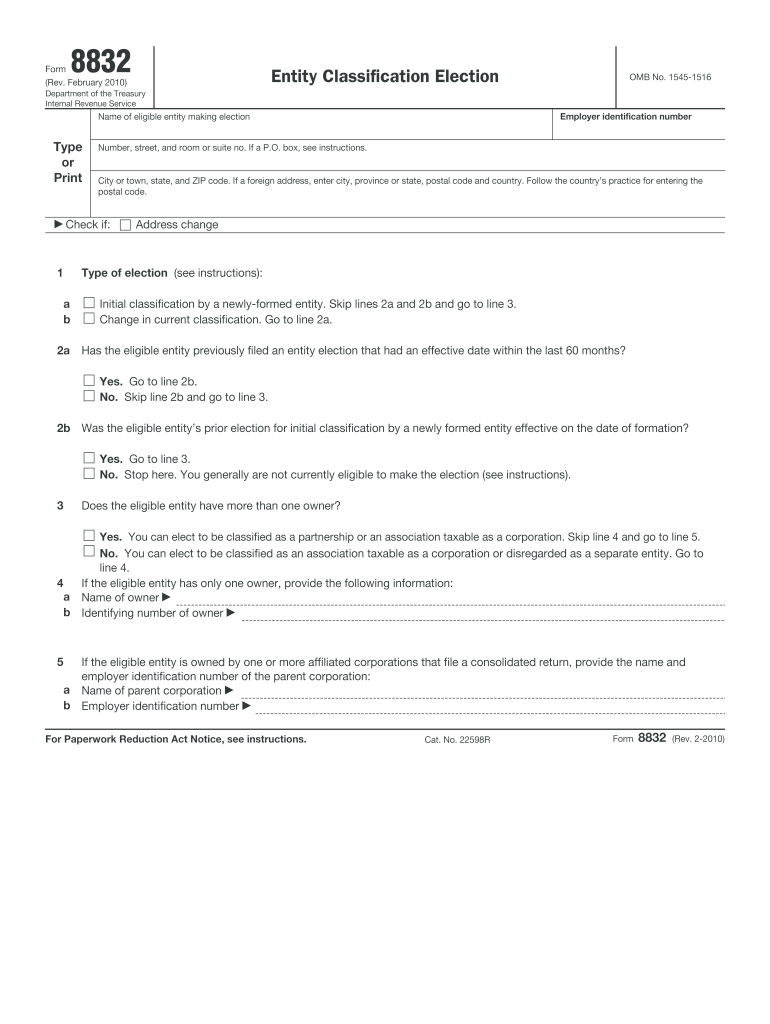 Irs Form 8832 Instructions Pdf